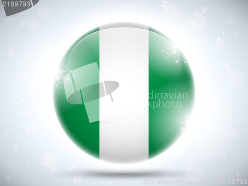 Image of Nigeria Flag Glossy Button