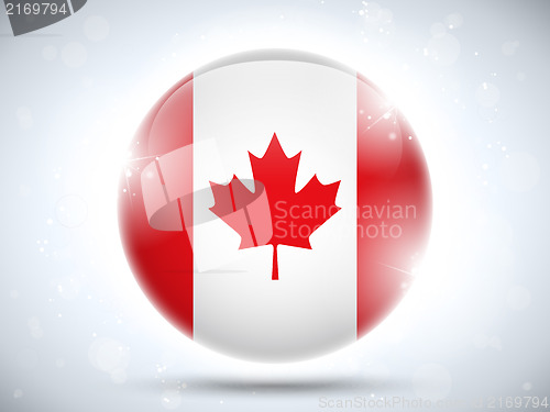 Image of Canada Flag Glossy Button