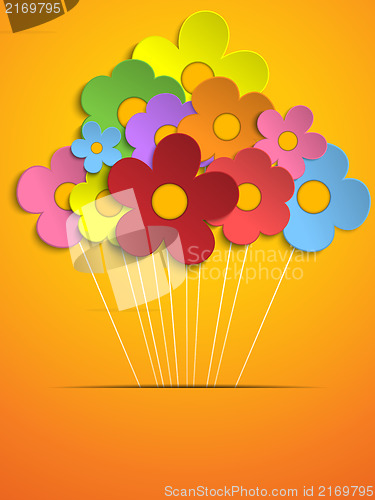Image of Beautiful Spring Colorful Flowers Background 