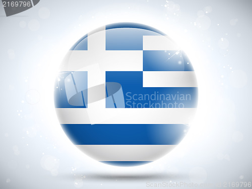 Image of Greece Flag Glossy Button