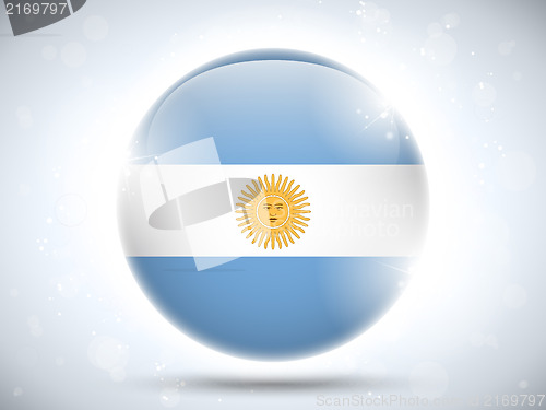 Image of Argentina Flag Glossy Button