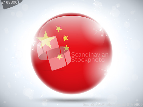 Image of China Flag Glossy Button