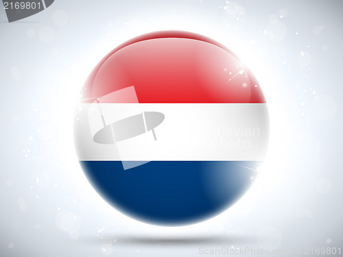 Image of Netherlands Flag Glossy Button