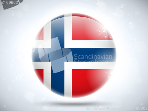 Image of Norway Flag Glossy Button