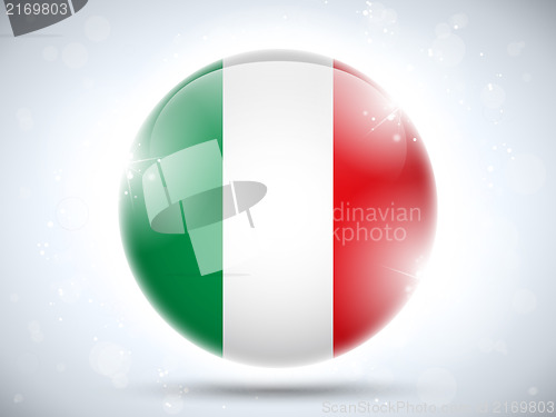 Image of Italy Flag Glossy Button