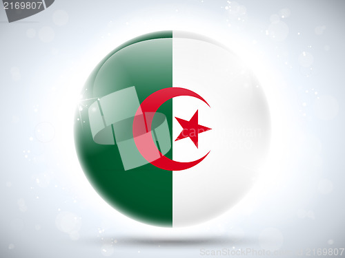 Image of Algeria Flag Glossy Button