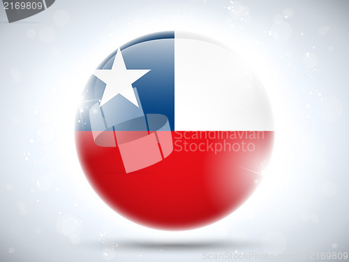 Image of Chile Flag Glossy Button