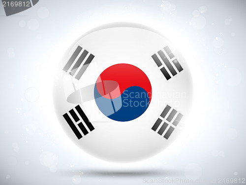 Image of South Korea Flag Glossy Button