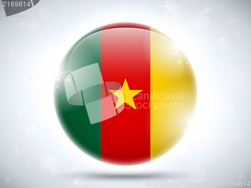 Image of Cameroon Flag Glossy Button
