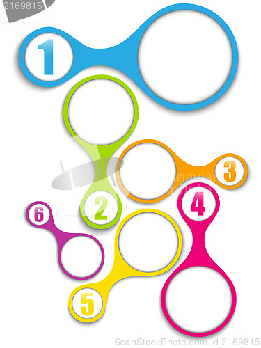 Image of Set of Colorful Frames with Numbers
