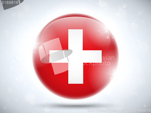 Image of Switzerland Flag Glossy Button