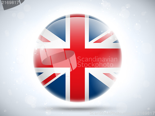 Image of United Kingdom Flag Glossy Button