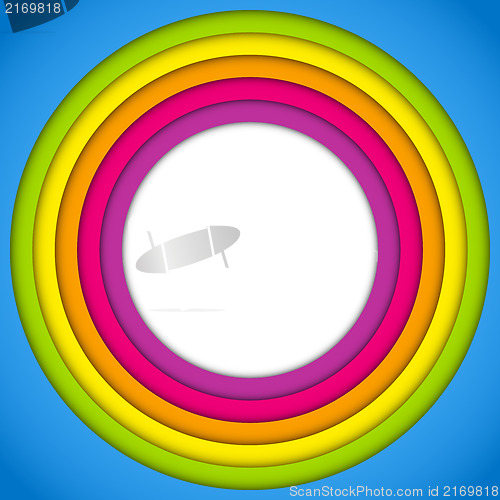 Image of Colorful Frame with Circles Rainbow