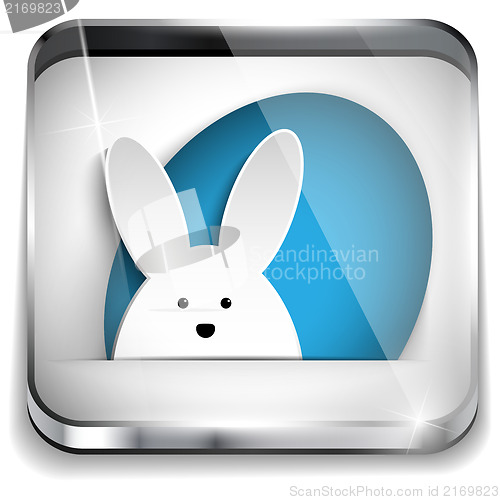 Image of Happy Easter Glossy Application Button