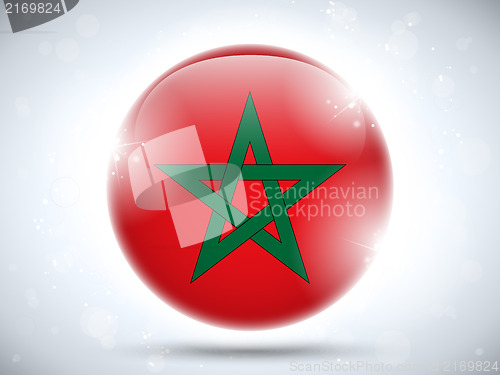 Image of Morocco Flag Glossy Button