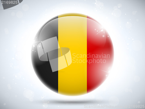 Image of Belgium Flag Glossy Button