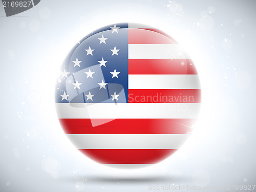 Image of United States Flag Glossy Button