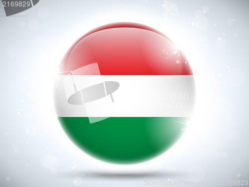 Image of Hungary Flag Glossy Button