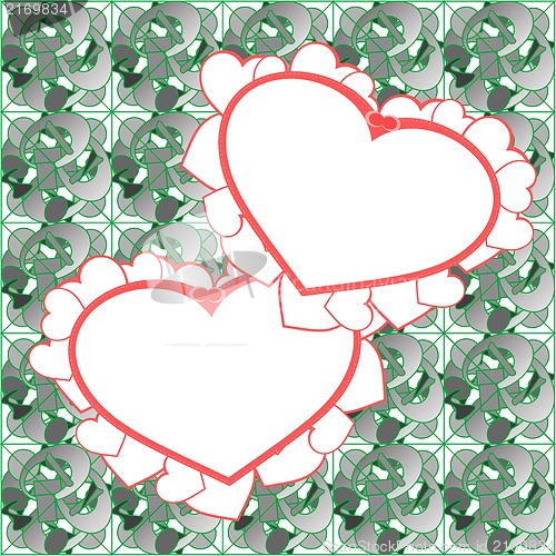 Image of two heart background design