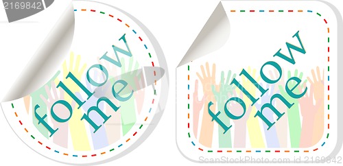 Image of follow me stickers label set