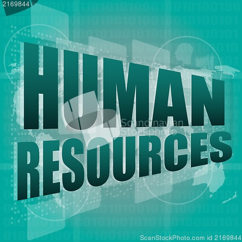 Image of human resources digital touch screen interface