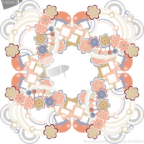 Image of retro flowers seamless background
