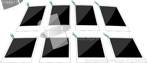 Image of retro paper photo frames templates set