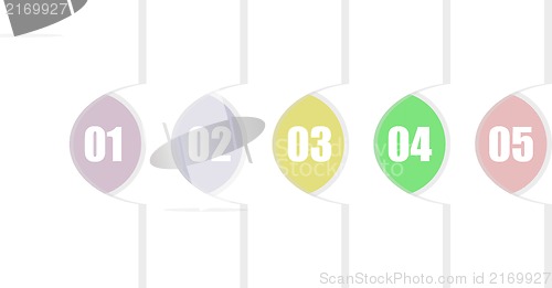 Image of Paper Progress background - numbered stickers set