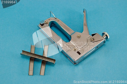 Image of stapler pin clip tool  part fasten material 