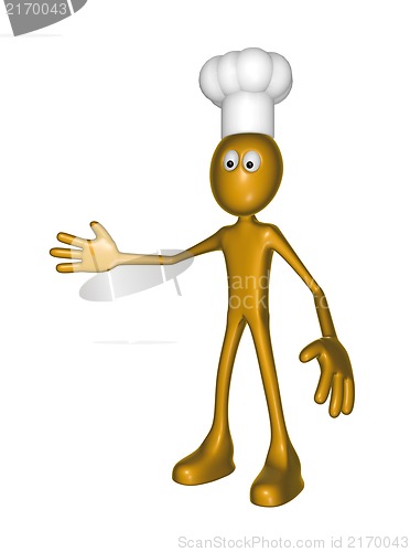 Image of cartoon guy with cook hat