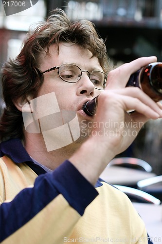 Image of Drinking beer