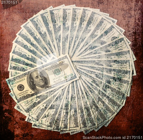 Image of Background of money for business, Finance background with dollars. Finance concept.