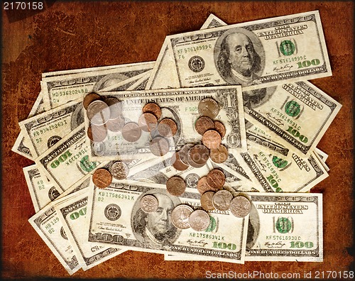 Image of Background of money for business, Finance background with dollars. Finance concept.