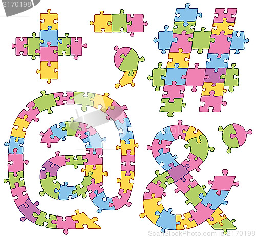 Image of Puzzle Jigsaw Alphabet Letters