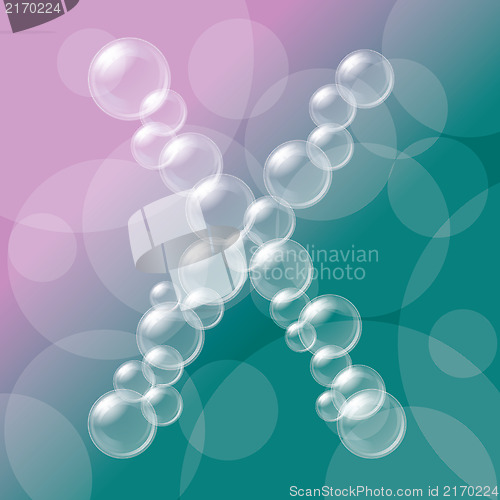 Image of Transparent Bubbles Alphabet