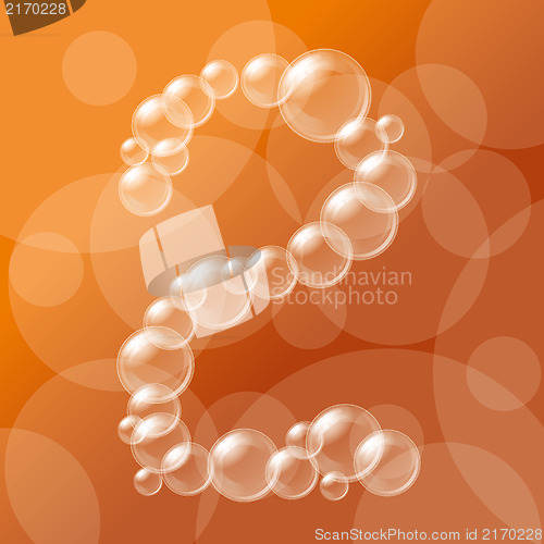Image of Transparent Bubbles Alphabet 28
