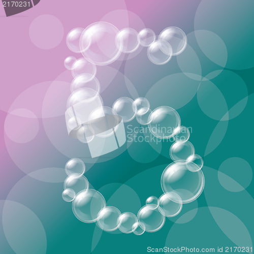 Image of Transparent Bubbles Alphabet 31