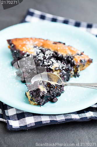 Image of Blueberry pie slice