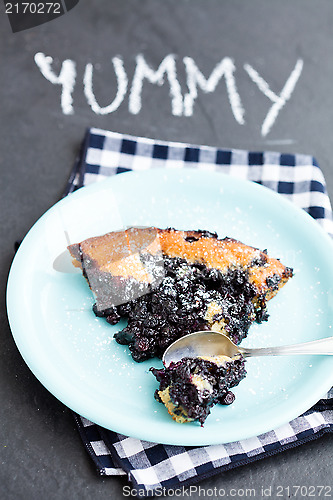 Image of Blueberry pie slice