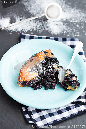 Image of Blueberry pie slice