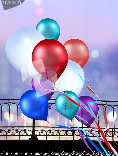 Image of multicolored balloons