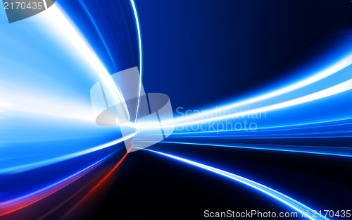 Image of speed on night road