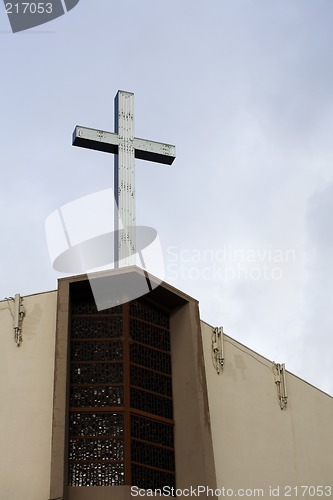 Image of Cross Against Gray Sky