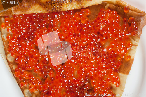 Image of Pancake with red caviar