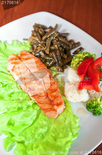 Image of salmon steak