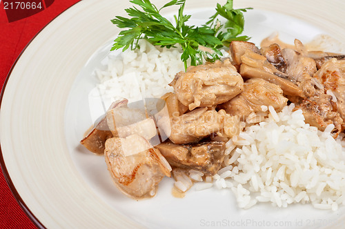 Image of rice with meat