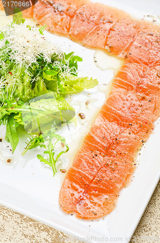 Image of Fish Carpaccio with salad