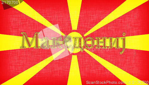 Image of Flag of Macedonia stitched with letters
