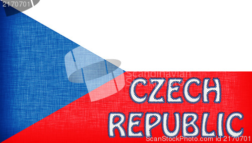 Image of Flag of the Czech Republic stitched with letters