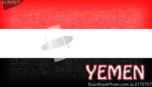 Image of Flag of Yemen stitched with letters